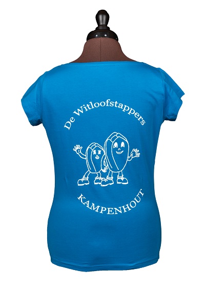T-Shirt Tropical Boothals Dames - Achterkant